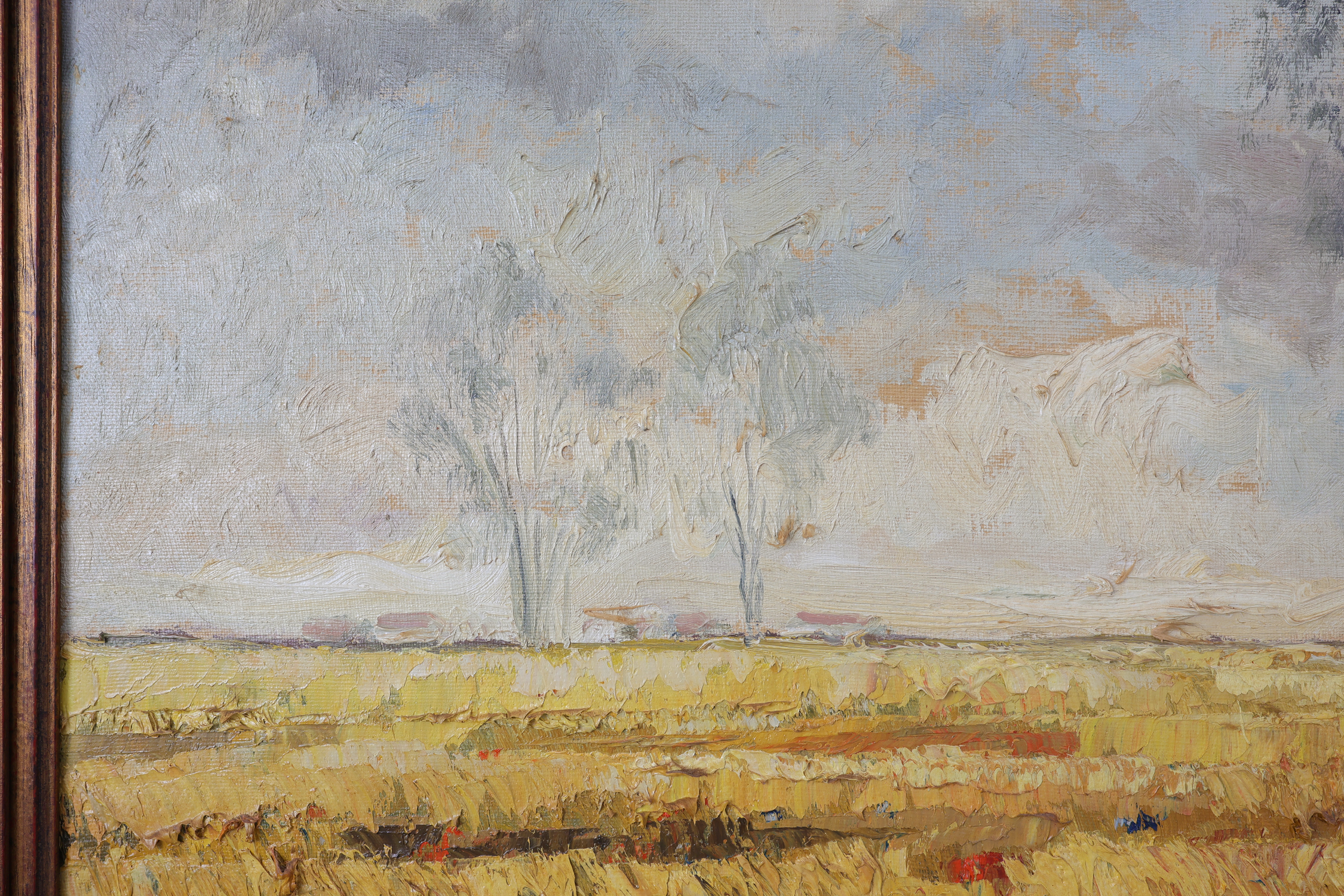 Impressionist Belgian Wheat Field Landscape Painting, Oil on Canvas, 20th Centurythumbnail